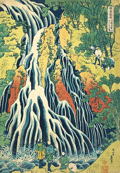 Kirifuri Waterfall at Kurokami Mountain in Shimotsuke Hokusai